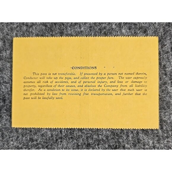 1935 Pennsylvania Railroad System Pass #HE29217 Paper Signed - Picture 6 of 6
